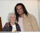  Yannick Noah et sa maman Marie-Claire lors d'une conférence de presse à Paris le avril 2003 
