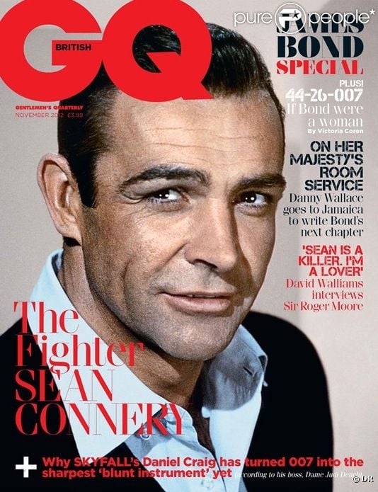 50 ans de James Bond : Daniel Craig en couverture du  GQ  anglais, novembre 2012.