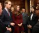 Kate Middleton et son époux le prince William étaient les invités de l'Honorable Société du Middle Temple, une des quatre  Inns of Court , à Londres, le 8 octobre 2012, pour rencontrer des lauréats des bourses royales et inaugurer celle à leur nom.
