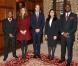 Kate Middleton et le prince William étaient les invités de l'Honorable Société du Middle Temple, une des quatre  Inns of Court , à Londres, le 8 octobre 2012, pour rencontrer des lauréats des bourses royales et inaugurer celle à leur nom.