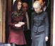 Catherine, duchesse de Cambridge et le prince William étaient les invités de l'Honorable Société du Middle Temple, une des quatre  Inns of Court , à Londres, le 8 octobre 2012, pour rencontrer des lauréats des bourses royales et inaugurer celle à leur nom.