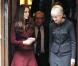 Catherine, duchesse de Cambridge et le prince William étaient les invités de l'Honorable Société du Middle Temple, une des quatre  Inns of Court , à Londres, le 8 octobre 2012, pour rencontrer des lauréats des bourses royales et inaugurer celle à leur nom.