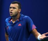  Jo-Wilfried Tsonga lors de sa défaite en finale du tournoi de Pékin le 7 octobre 2012 face à Novak Djokovic 
