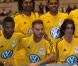  Michel Bastos, M. Pokora, Jenifer, Christian Karembeu et Sonny Anderson lors du Foot-Concert qui se déroulait à Lyon le 13 octobre 2012 au profit de l'association Huntington Avenir 