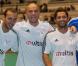  Pasal Obispo et Bixente Lizarazu lors du Foot-Concert qui se déroulait à Lyon le 13 octobre 2012 au profit de l'association Huntington Avenir 