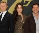 Daniel Craig, Bérénice Marlohe et Javier Bardem lors du photocall à New York pour la promotion du film Skyfall le 15 octobre 2012