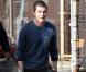 Logan Lerman sur le tournage de Noah le 18 octobre 2012