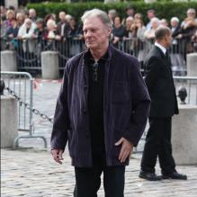 Herbert Leonard lors des obsèques de Frank Alamo en l'église de St-Germain-des-Pres à Paris, le 18 octobre 2012 2012.