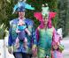 Alyson Hannigan et sa famille déguisés en hyppocampes pour Halloween.
