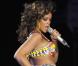 Rihanna en concert lors de la tournée Lour Tour à Londres le 6 octobre 2011.