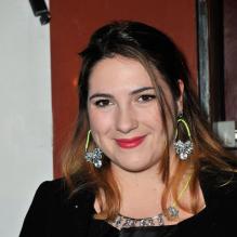 Charlotte Gaccio au théâtre de la Gaîté Montparnasse pour un concert du pianiste Dimitri Naïditch à Paris le 19 novembre 2012