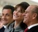 Nicolas Sarkozy, Carla Bruni et le duc d'Edimbourg à Londres, le 26 mars 2008.