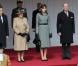 Nicolas Sarkozy, la reine Elizabeth II, Carla Bruni-Sarkozy et le duc d'Edimbourg à Château de Windsor, mars 2008.