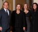 Valérie Trierweiler, François Hollande, la présidente du Brésil Dilma Rousseff et sa fille Paula Araujo lors d'un dîner d'Etat à l'Elysée, le 11 Decembre 2012.
