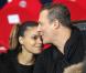 Jean-Roch et sa compagne Anaïs lors du match entre le PSG et Lyon le 16 décembre 2012 au Parc des Princes (victoire 1-0 du PSG) à Paris