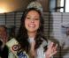 Marine Lorphelin, Miss France 2013, de retour dans sa ville natale, Charnay-les-Macon en Bourgogne, le 19 décembre 2012