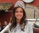 Marine Lorphelin, Miss France 2013, rayonnante, lors de son retour dans sa ville natale, Charnay-les-Macon en Bourgogne, le 19 décembre 2012