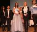 Marine Lorphelin, Miss France 2013, de retour dans sa ville natale, Charnay-les-Macon en Bourgogne, aux côtés de ses parents Philippe et Sandrine, le 19 décembre 2012