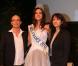 Marine Lorphelin, Miss France 2013, de retour dans sa ville natale, Charnay-les-Macon en Bourgogne, aux côtés de ses parents Philippe et Sandrine, le 19 décembre 2012