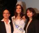 Marine Lorphelin, Miss France 2013, de retour dans sa ville natale, Charnay-les-Macon en Bourgogne, aux côtés de ses parents Philippe et Sandrine, le 19 décembre 2012