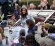Marine Lorphelin, Miss France 2013, de retour dans sa ville natale, Charnay-les-Macon en Bourgogne, le 19 décembre 2012