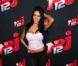Nabilla lors de la conférence de rentrée de NRJ 12, à Paris, le 12 juillet 2012