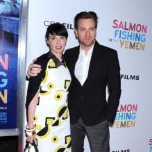 Ewan McGregor et sa femme Eva Mavrakis à l'avant-première de Salmon Fishing in the Yemen, à Los Angeles le 5 mars 2012.