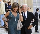 Tina Turner et Giorgio Armani à l'Elysée