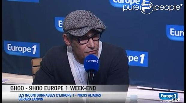 Gérard Lanvin, au micro d'Europe 1 et Nikos Aliagas.