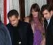 Nicolas Sarkozy lors de son anniversaire le 28 janvier 2013 au restaurant Giulio Rebellato à Paris avec sa femme Carla Bruni