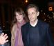 Nicolas Sarkozy et sa femme Carla Bruni lors de son anniversaire le 28 janvier 2013 au restaurant Giulio Rebellato à Paris