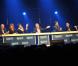 Pierre Bénichou, Caroline Diament, Steevy Boulay, Laurent Ruquier, Christophe Beaugrand, Mustapha El Atrassi et Jérémy Michalak sur la scène de Bobino pour la grande soirée humoristique "Europe 1 fait Bobino", le 18 février 2013