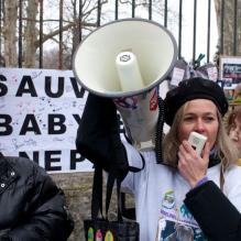 Manifestation pour Baby et Népal le 6 janvier 2013 à Lyon.