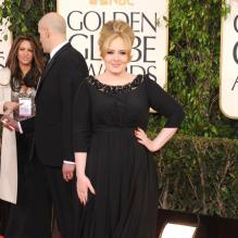 Adele lors des Golden Globes à Los Angeles, le 13 janvier 2013.
