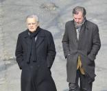 Bernard Pivot - Obsèques de l'écrivain et éditeur Jean-Marc Roberts au cimetière Montmartre à Paris le 29 mars 2013.