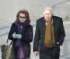 Michel Piccoli et sa femme Ludivine Clerc - Obsèques de l'écrivain et éditeur Jean-Marc Roberts au cimetière Montmartre à Paris le 29 mars 2013.