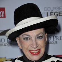 Geneviève de Fontenay au 92e Grand Prix d'Amérique à L'Hippodrome de Vincennes à Paris le 27 janvier 2013.