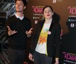 Valérie Donzelli, Jérémie Elkaim fantasques à la soirée d'hommage à Jacques Demy pour l'exposition consacrée au cinéaste à la Cinémathèque Française, Paris, le 8 avril 2013.