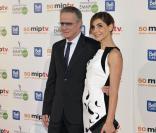 Christophe Lambert et Clotilde Courau lors de l'ouverture du 50e Mip TV, à Cannes le 8 avril 2013, où ils présentaient la série La Source réalisée par Xavier Durringer. 