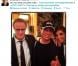 Clotilde Courau et Christophe Lambert posant avec Jean-Claude Van Damme à Cannes le 8 avril 2013 lors de l'ouverture du 50e Mip TV. Photo postée sur Twitter par Emmanuel Philibert de Savoie (@efsavoia).