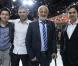 Giacomo, Paul, Jean-Paul et Olivier Belmondo -  Enregistrement de l'émission " Vivement Dimanche" consacrée à Jean-Paul Belmondo à Paris le 10 avril 2013, diffusion le 14 avril.