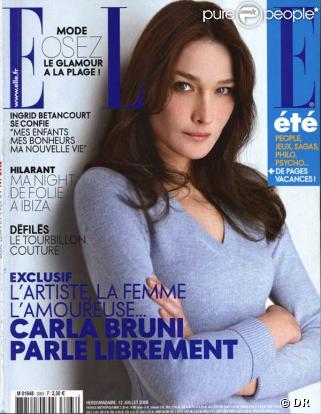 Couverture de ELLE avec Carla Bruni