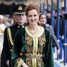 Lalla Salma du Maroc à la prestation de serment solennelle du roi Willem-Alexander des Pays-Bas, le 30 avril 2013 à la Nouvelle Eglise (Nieuwe Kerk) d'Amsterdam.