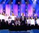 Céline Dion et Johnny Hallyday chantent L'Envie sur le plateau Les 500 choristes sur TF1, en novembre 2005.