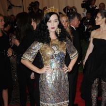 Katy Perry au Metropolitan Museum of Art pour le gala annuel du Costume Institute orchestré par la rédactrice en chef du magazine Vogue US et directrice artistique du groupe Condé Nast Anna Wintour. La soirée avait pour thème "Chaos to couture exhibition". A New York, le 6 mai 2013. <br /><br /><br />