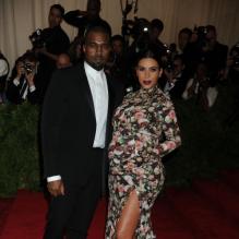 Kim Kardashian et Kanye West au Metropolitan Museum of Art pour le gala annuel du Costume Institute orchestré par la rédactrice en chef du magazine Vogue US et directrice artistique du groupe Condé Nast Anna Wintour. La soirée avait pour thème "Chaos to couture exhibition". A New York, le 6 mai 2013. <br /><br /><br />