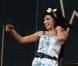  Amy Winehouse sur scène durant un festival irlandais, le 12 juillet 2008.  