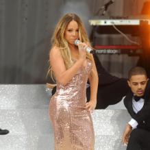 Mariah Carey lors de son concert pour l'émission Good Morning America à New York, le 24 mai 2013.