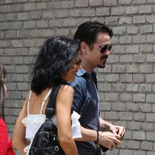 Colin Farrell et sa soeur Claudine - Beach party du producteur Joel Silver à l'occasion du Memorial Day à Malibu le 27 mai 2013.