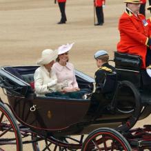 Prince Harry, The Duchess of Cornwall and the Duchess of Cambridge leave Buckingham Palace, in central London, UK to attend the annual Trooping the Colour parade on Saturday June 15, 2013. Photo by Anthony Devlin/PA Wire/ABACAPRESS.COM15/06/2013 - London